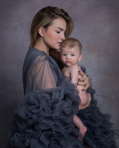 mother and child session in studio