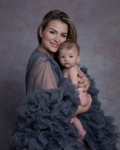 mother and child session in studio